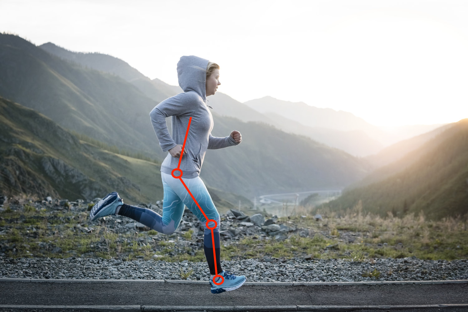 Shot of a beautiful adult woman training at sunrise